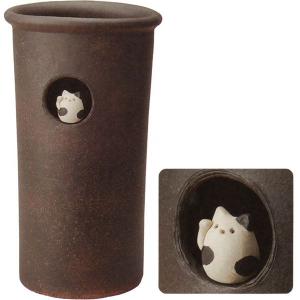 傘立て 陶器 信楽焼 おしゃれ ネコ ねこ 猫 傘入れ モダン シンプル