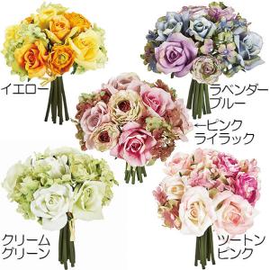 ブーケ 造花 おしゃれ 花束 薔薇 バラ ばら ローズ 20cm｜keishin