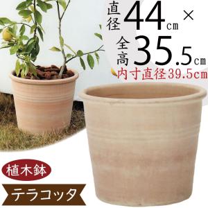 イタリア製 テラコッタ植木鉢 大型 11号 赤土色 イタリアンテラコッタ