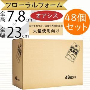 オアシス フローラルフォーム 人気 吸水 スポンジ フラワーアレンジメント 生け花 生花用 大量使用向け 花材 資材 土台 ベース oasis 仕事用フォーム 48個セット｜keishin