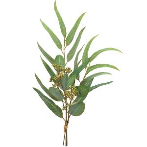ユーカリ 観葉植物 おしゃれ 造花 インテリアグリーン フェイクグリーン 48cm 2束セット｜keishin