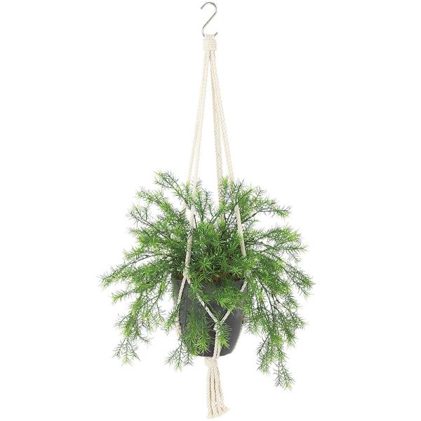 ハンギング おしゃれ 観葉植物 インテリアグリーン フェイク 造花 アスパラガス 35cm