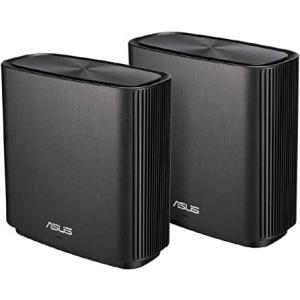 ASUS WiFi 無線 ルーター 867+1734+400Mbpsトライバンドメッシュ ZenWiFi AC (CT8)(黒) 2 パック｜keishindo21