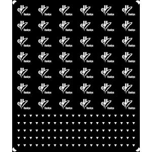 阪急電車 社紋・ドアコック表示（スミレマーク−白色【単色刷り