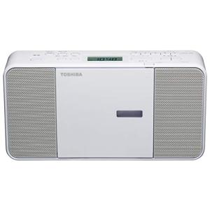 CDラジオ AM/ワイドFM CDプレーヤー TOSHIBA 東芝 2電源 AUX入力端子 ステレオスピーカー ホワイト TY-C250-W  宅