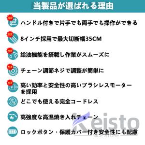チェーンソー 充電式 電動チェーンソー 8イン...の詳細画像5