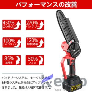 チェーンソー 充電式 ハンディ チェーンソー ...の詳細画像5