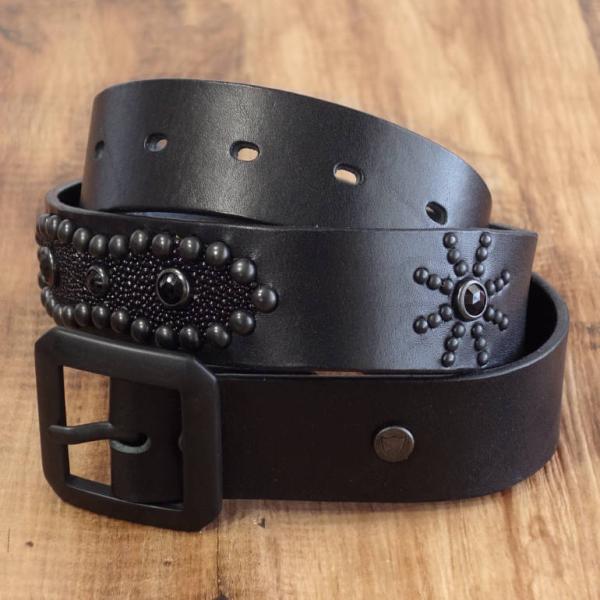 HTC エイチティーシー ベルト メンズ MARLENA SLIM BELT ピーナッツ ブラック