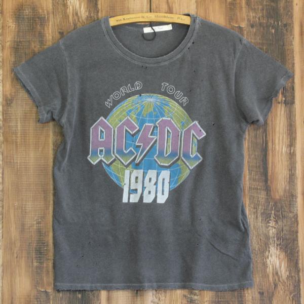 JUNK FOOD ジャンクフード AC/DC 1980 レディース Tシャツ