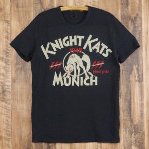 ジョンソンモータース Tシャツ メンズ ブラック Johnson Motors MUNICH KATS