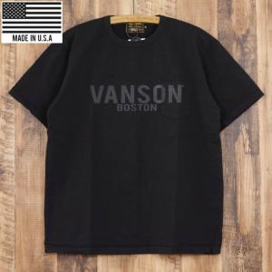 VANSON（バンソン） ポイント10倍 天竺 半袖 Tシャツ メンズ ブラック