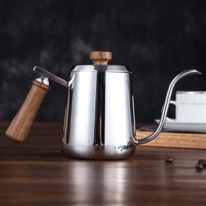 ケトル ドリップコーヒー スワンネック ポット 木製ハンドル やかん 湯沸かし キッチン