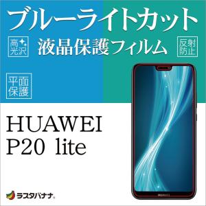 抗菌コート ラスタバナナ HUAWEI P20 lite HWV32 フィルム 平面保護 ブルーライトカット 高光沢/反射防止 ファーウェイ P20 ライト 液晶保護フィルム