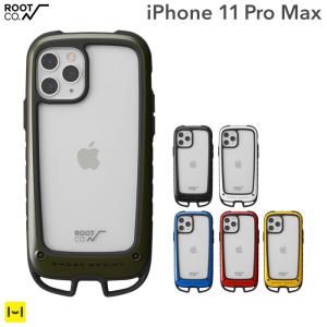 iPhone11 Pro Max ケース 耐衝撃 メンズ クリアケース ROOT CO. Gravity Shock Resist Case ＋Hold.