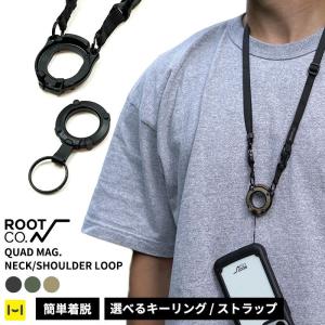 スマホ ショルダーストラップ 斜め掛け ネック ループ マグネット式 キーホルダー ショルダー紐 ROOT CO. ルートコー