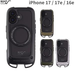 iPhone17 スマホケース ケース iPhone17e 16e アイフォン17 17e 16e MagSafe対応 カラビナ リングスタンド ROOT CO. スリム アウトドア 耐衝撃 カメラ保護