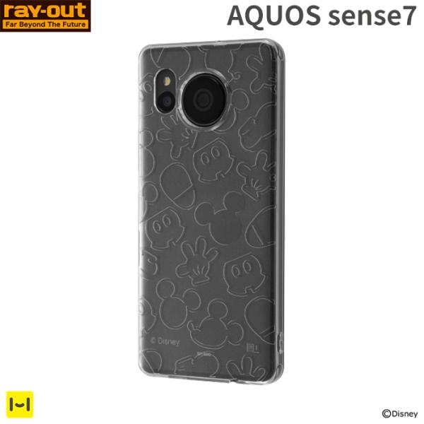 AQUOS sense7専用ray-out レイ・アウト ディズニー TPUソフトケース キラキラ/...