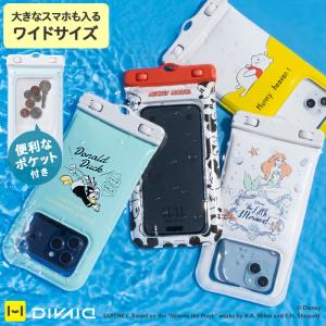 防水ケース ディズニー キャラクター DIVAID スマホ ワイドサイズ iphone 浮く スマホ...