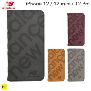 iphone12 ケース iphone12 mini pro ケース 手帳型 New Balance ニューバランス スエード 手帳型ケース スタンプロゴ