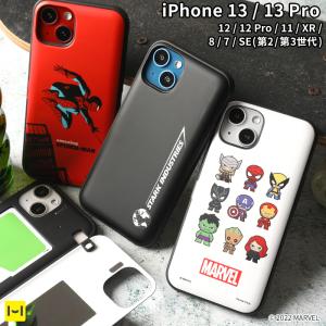 iPhone13 ケース 13Pro mini iPhone12 ケース Pro 11 XR 8 7 SE 第2世代 第3世代 MARVEL/マーベル Latootoo カード収納型 ミラー付き