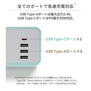 電源タップ usb付き おしゃれ 卓上 コンセ...の詳細画像5