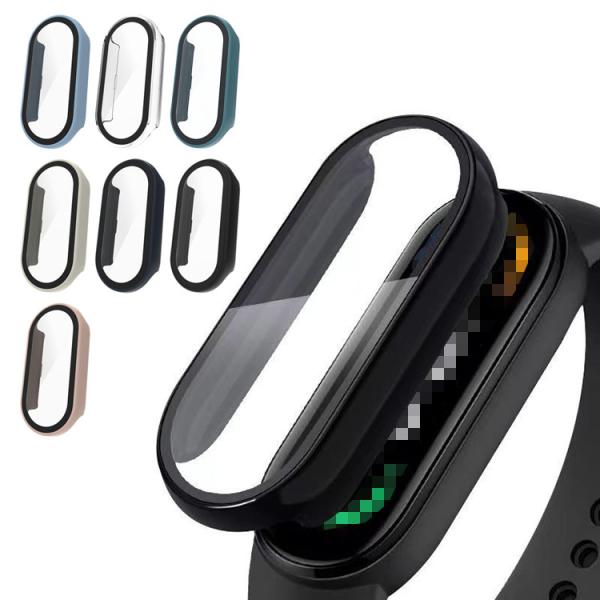 Xiaomi Smart Band 8 ケース カバー 強化ガラス ガラスフィルム 付き シャオミ ...