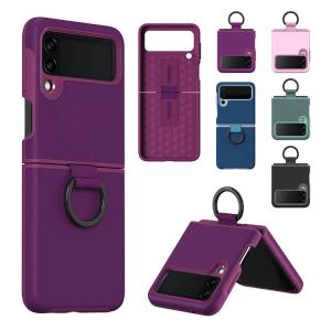 Galaxy Z Flip3 5G 耐衝撃ケース / 耐衝撃カバー 折りたたみ型 リング付き TPU&プラスチック 2重構造 ギャラクシーZ フリップ3 5G