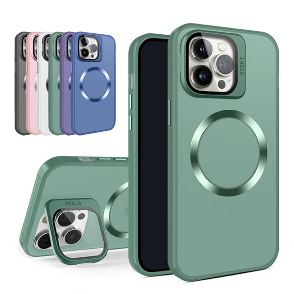 iPhone15 ケース/カバー 強化ガラス カメラカバー スタンド付き プラスチック ハードケース...