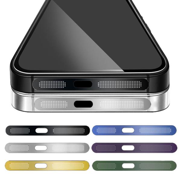 iPhone16 ダストガード 2枚入り マイクロフォン ガードカバー スピーカー ダストガード ガ...