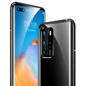 HUAWEI P40/P40 Pro ケース アルミバンパー ファーウェイP40/P40プロ カメラフィルム 背面強化ガラス 背面パネル付き 軽量 カバー 衝撃吸収 アンドロイド｜keitaicase