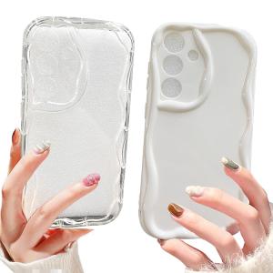 Galaxy S24 ケース/カバー  S24+/S24 Ultra シンプル 耐衝撃 波状 かわいい TPU ソフトケース ストラップ穴 Samsung サムスン ギャラクシー S24/S24｜keitaicase