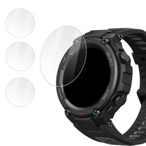 Amazfit T-Rex Pro 保護フィルム【3枚セット】強化ガラス液晶保護フィルム スマートウォッチ フィルム 保護フィルム プロテクター 保護 フィルム 衝撃吸収