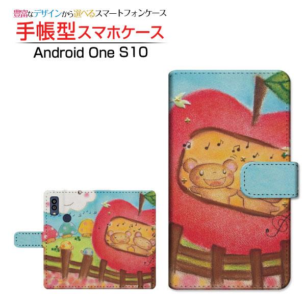 Android One S10 アンドロイド ワン 手帳型ケース/カバー カメラ穴対応 なかよしクマ...