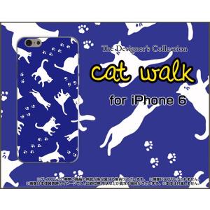 iPhone6s対応 iPhone6 アイフォン6 スマホケース ケース/カバー キャットウォーク（ブルー） ねこ 猫柄 キャット ブルー｜keitaidonya