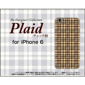 iPhone6s対応 iPhone6 アイフォン6 TPU ソフト ケース/カバー 液晶保護フィルム付 Plaid(チェック柄) type005 ちぇっく 格子 ベージュ｜keitaidonya