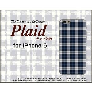 iPhone6sPlus アイフォン6sプラス Apple スマホケース ケース/カバー 液晶保護フィルム付 Plaid(チェック柄) type003 ちぇっく 格子 紺 シンプル かっこいい｜keitaidonya