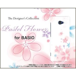 BASIO4 KYV47 ベイシオフォー スマホ ケース/カバー Pastel Flower type004 パステル 花 フラワー ピンク ホワイト