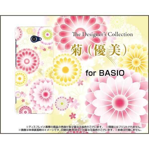 BASIO4 KYV47 ベイシオフォー TPU ソフトケース/ソフトカバー 菊(優美) 和柄 綺麗...