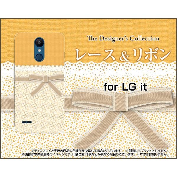 LG it LGV36 au TPU ソフトケース/ソフトカバー レース＆リボン 可愛い（かわいい）...