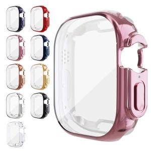 Apple Watch Series 9/8/7/Ultra 2/1 ケース カバー 液晶保護 TPU メッキ ソフトケース アップルウォッチ シリーズ9/8/7/ウルトラ2/1 41mm/45mm/49mm｜keitaiichiba