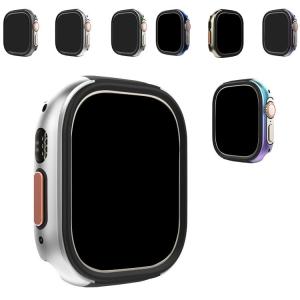 Apple Watch Ultra 2/1 カバー 耐衝撃 ケース バンパー TPU + アルミ 簡単装着 かっこいい アップルウォッチ ウルトラ 49mm 軽量 液晶保護なし｜keitaiichiba