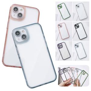 iPhone14 シリーズ カメラレンズ保護フィルム一体型 クリアケース