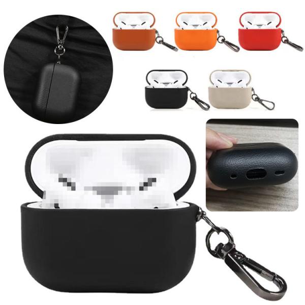 Apple AirPods Pro2 ケース 2022モデル 第2世代 カラビナ付き レザー調 ケー...