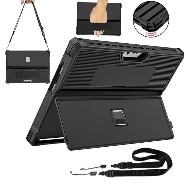 Surface Pro 11/10/9 ケース 耐衝撃 カバー TPU 耐衝撃ケース 片手持ち ショ...