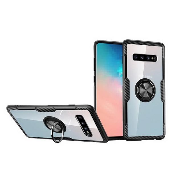 Galaxy S10 ケース S10 + S10e クリア 耐衝撃 片手持ち スマホリング付き TP...