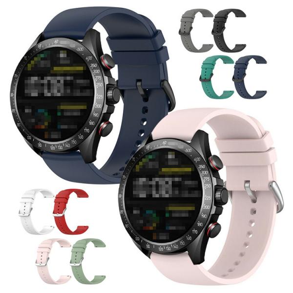 Haylou Solar Pro バンド ベルト シリコン バンド幅 22mm 交換リストバンド/交...