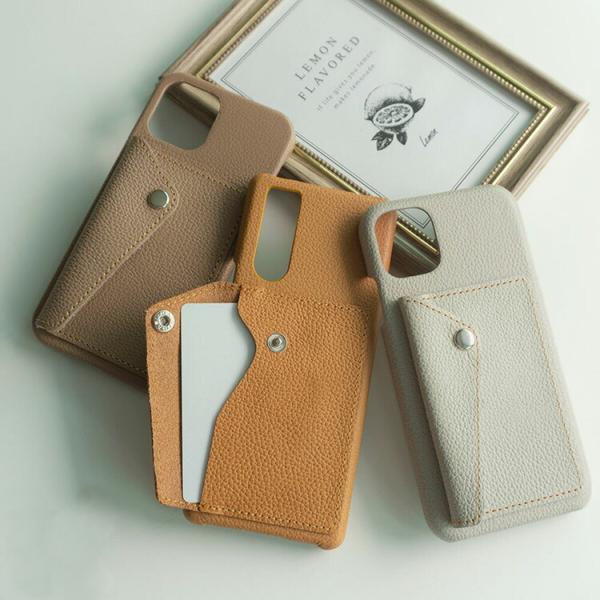 スマホケース 多機種対応 iphone17 ケース まるっと ナチュラルカラー 横型 カードポケット...