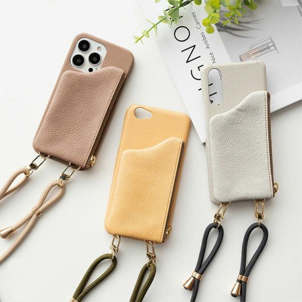 スマホケース スマホショルダー HMストラップセット 多機種対応 ポーチ付き まるっと貼り シュリン...