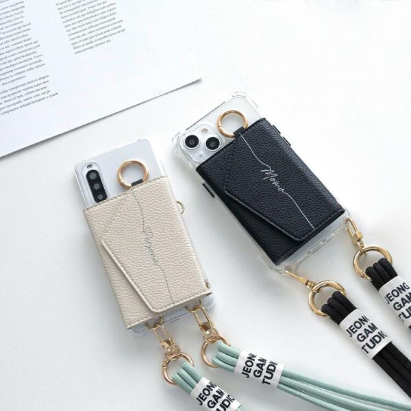 多機種対応 スマホショルダー スマホケース iphone17 ケース 3連紐ストラップ付 クリアケー...