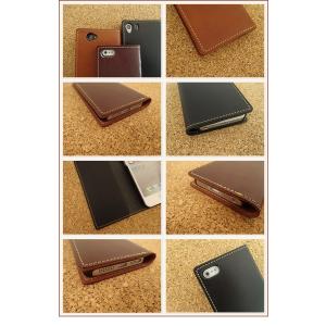 手帳型 スマホケース 栃木レザー シンプル i...の詳細画像5